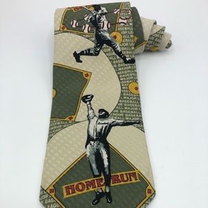 RM Style MLB Grand Slam Home Run Silk Tie